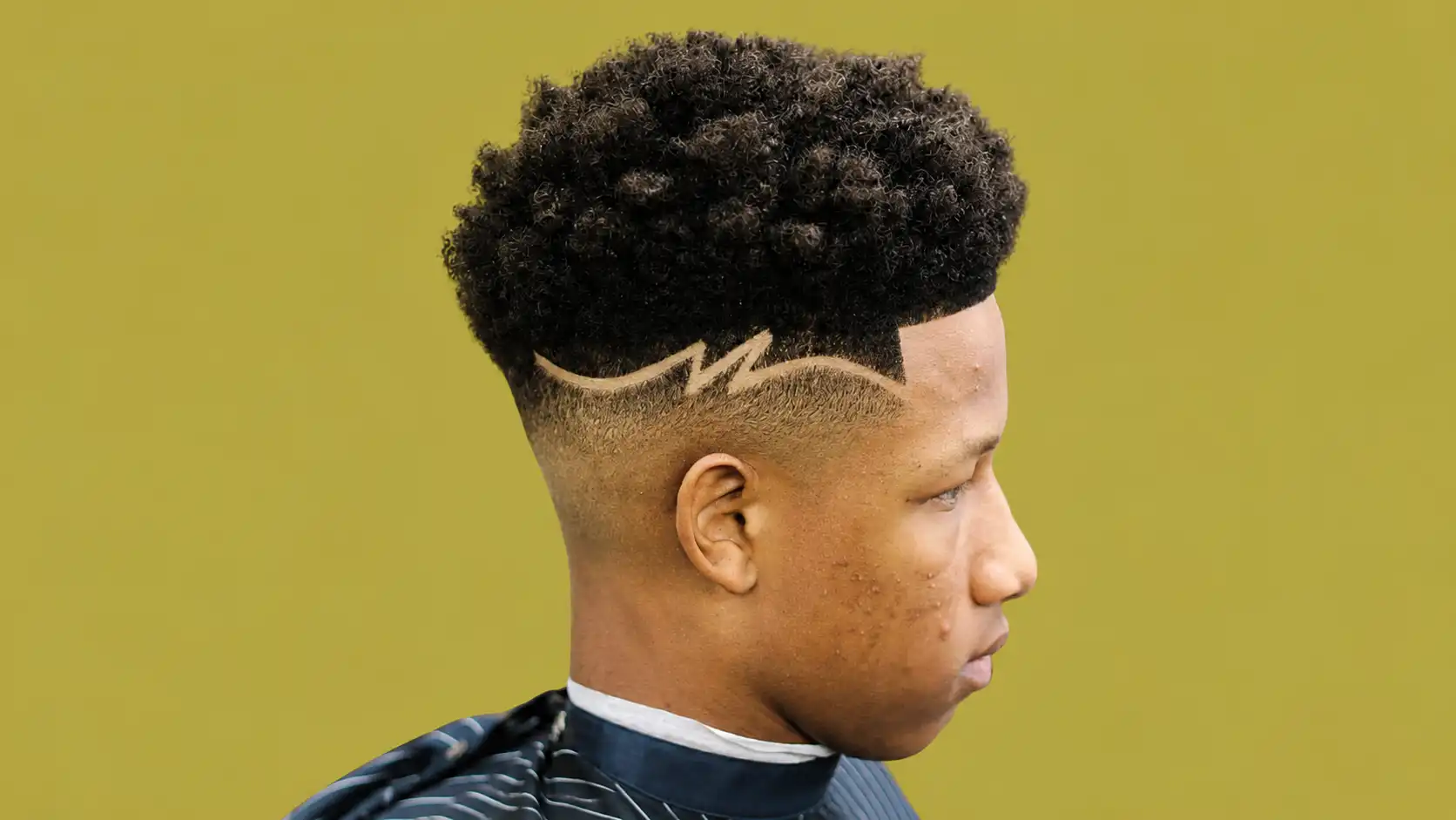 High Fade with Design