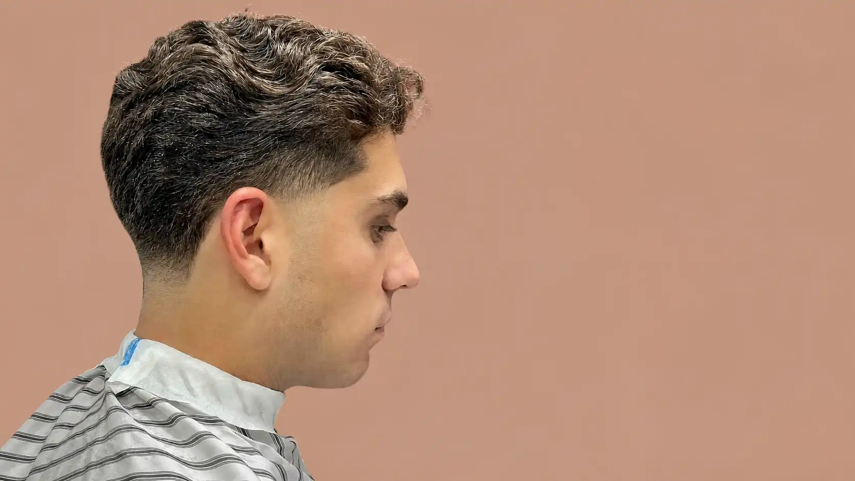 Low Fade with Wavy Hair