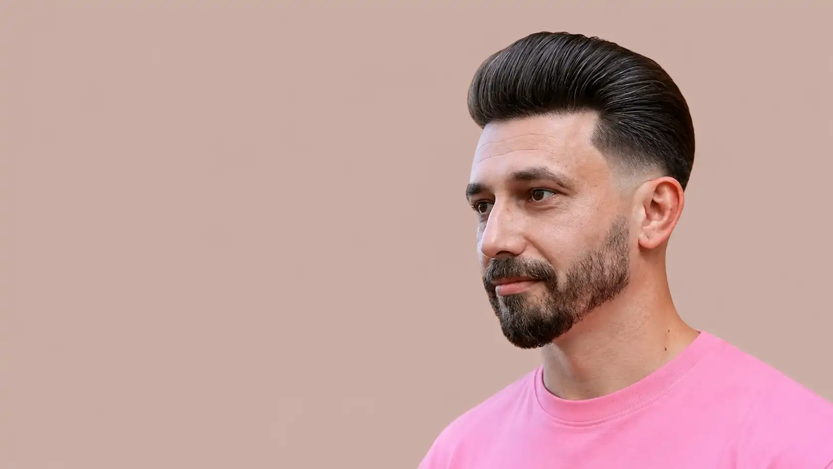 Pompadour with Low Fade