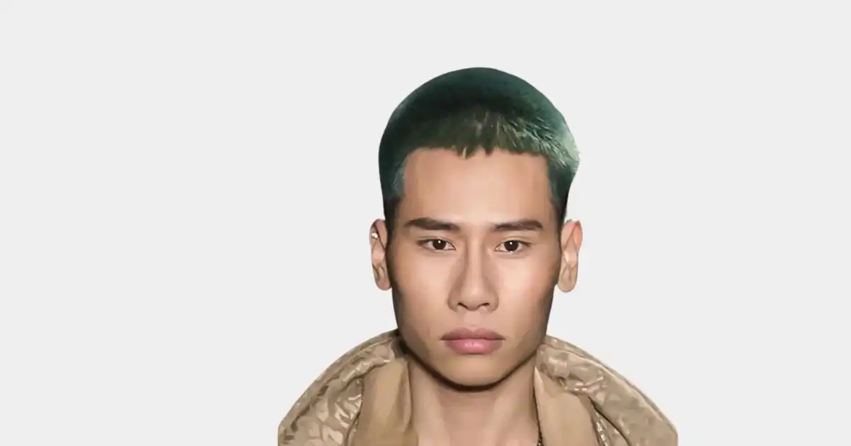 Buzz Cut with Colored Highlights