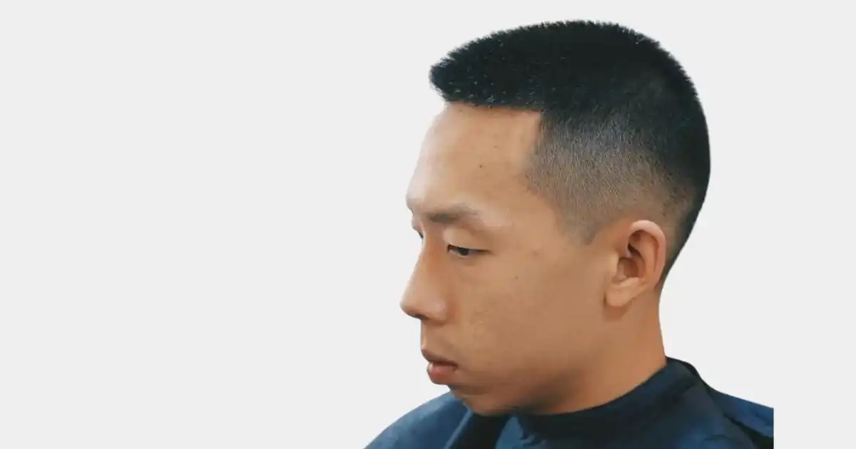Buzz Cut with Hard Part