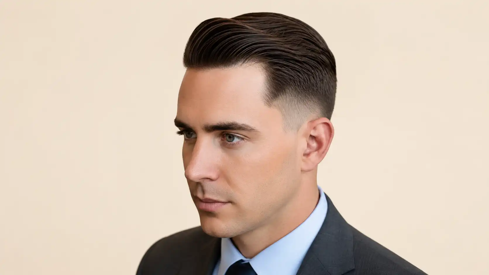 Classic Comb Over with Short Sides