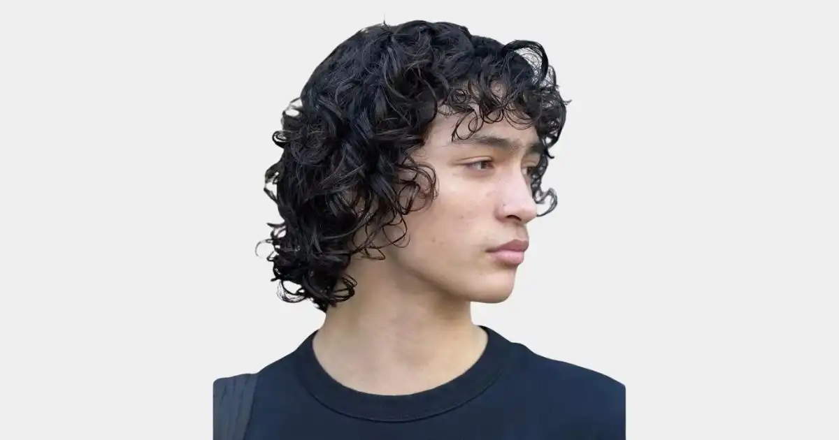 Curly Bangs Shag Style