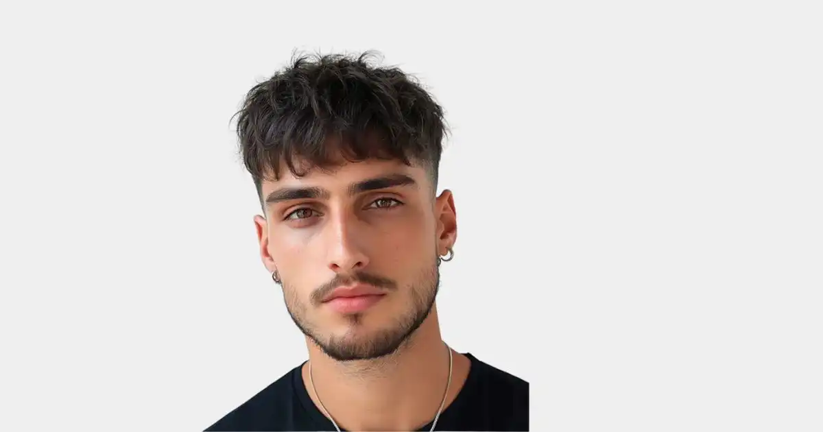 Curly Shag with Fade