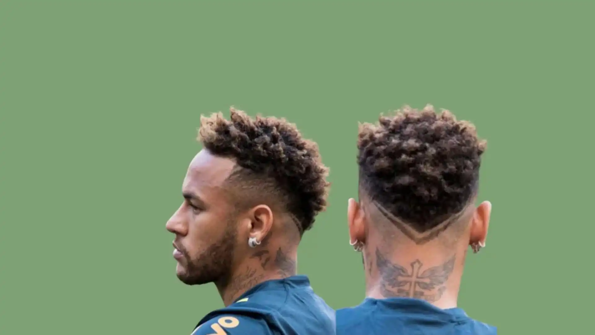 Neymar Curly Fade with Design