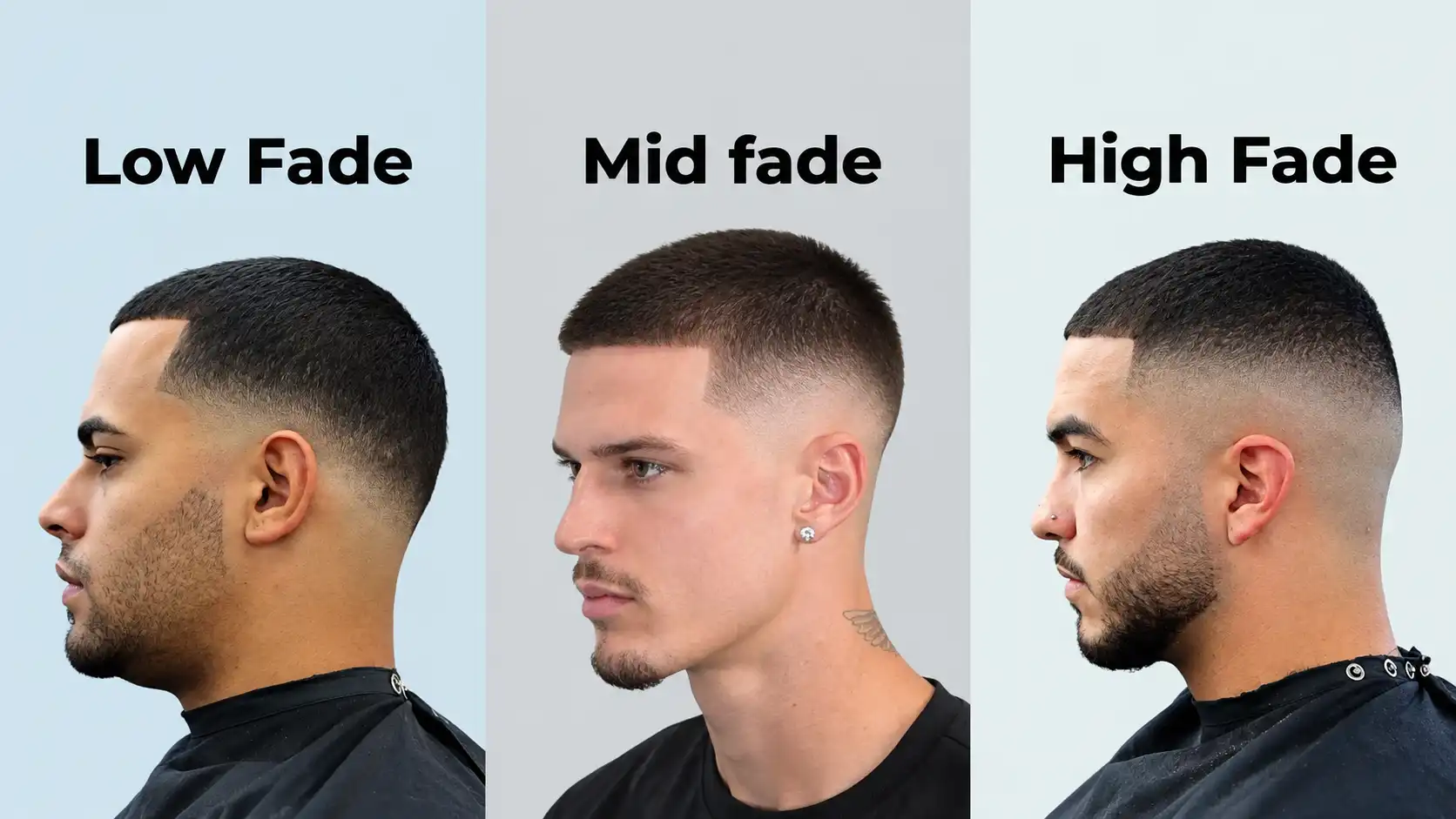 Buzz Cut Fade (Low, Mid & High)