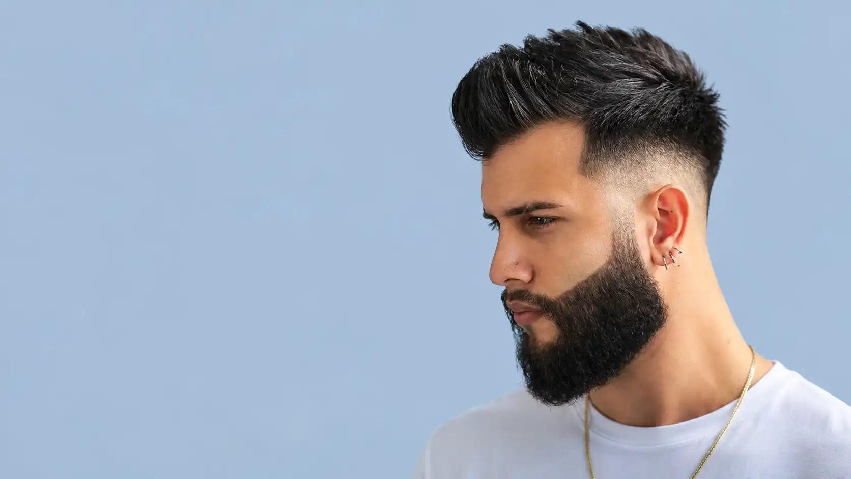 Low Taper Fade with Beard