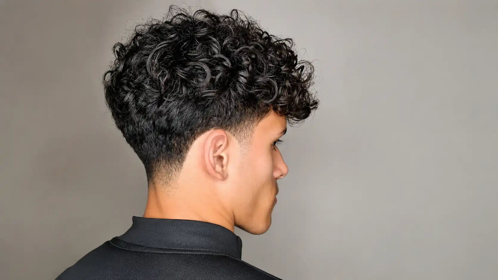Low Taper Fade with Curly Hair