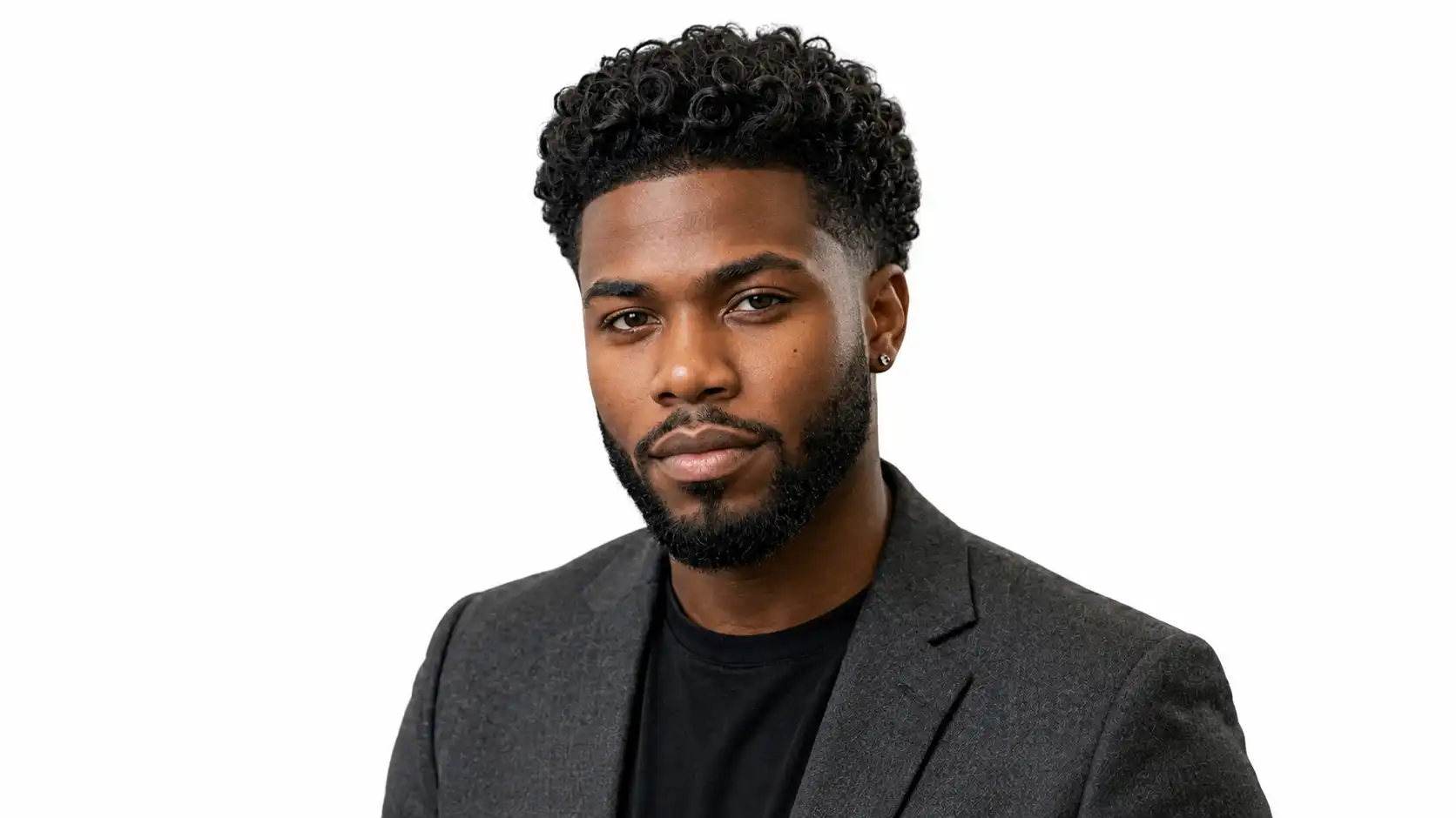 Low Blowout Taper with Curly Top