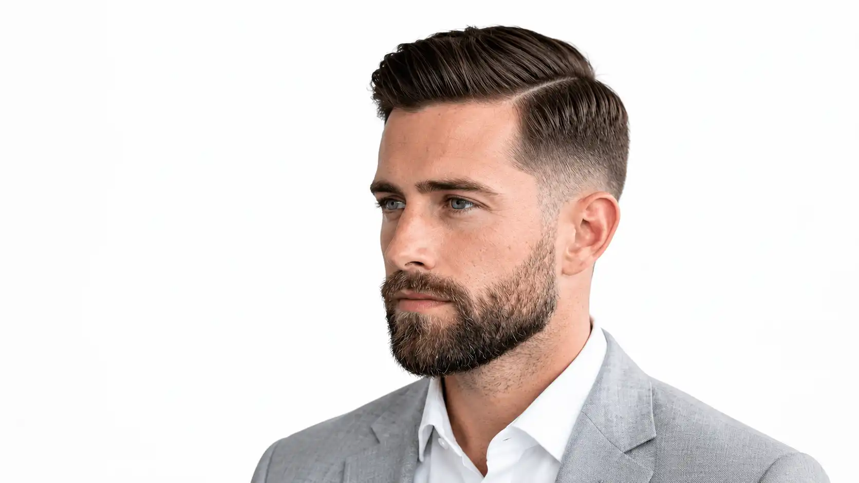 Low Taper Fade with Side Part