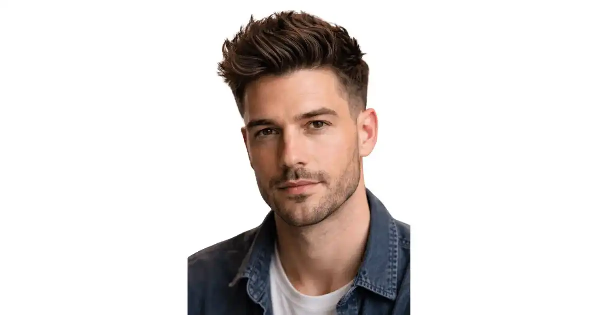 Textured Quiff  Diamond Face Shape Men’s Hairstyles